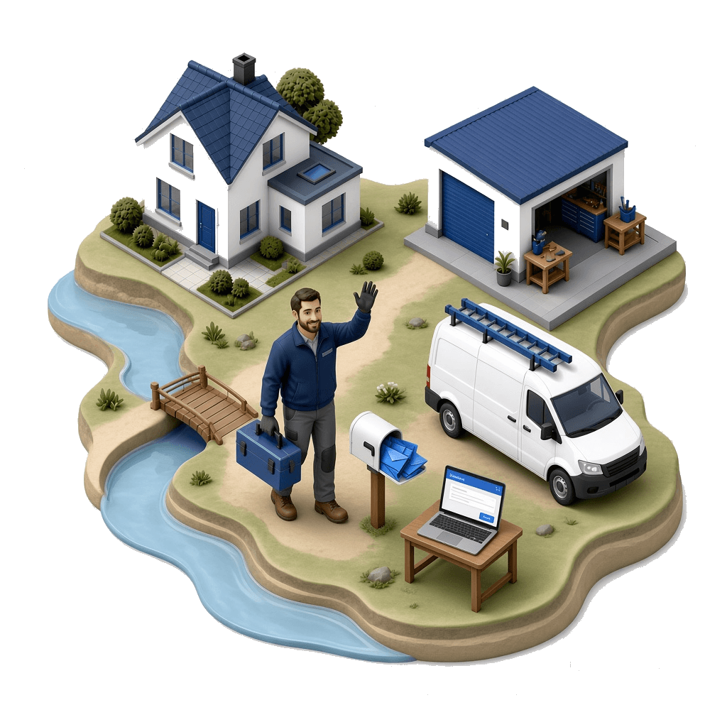 Isometrische illustratie van contact en aanmelden